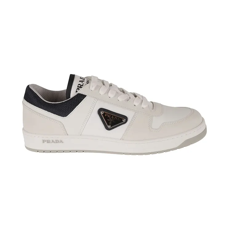 Prada Downtown Leather Re Nylon White Blue (2EE391-BRC-F075A)
