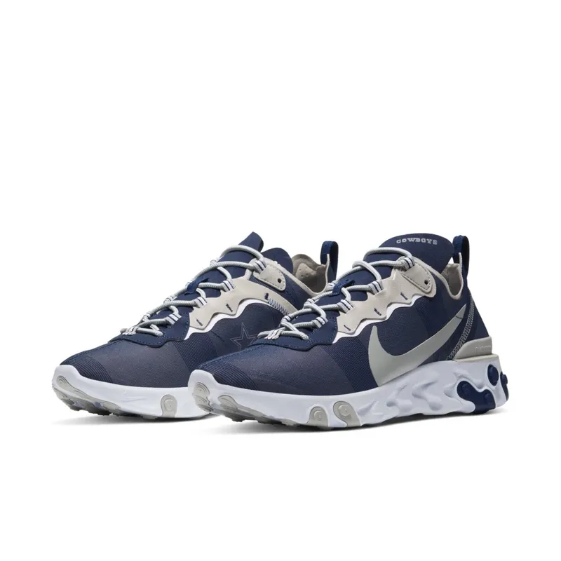 Nike  React Element 55 Dallas Cowboys College Navy/White-Medium Silver (CK4801-400)