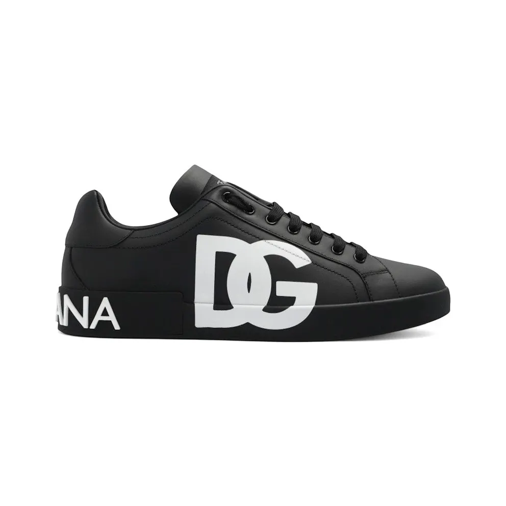 Dolce & Gabbana Portofino Low DG Logo Print Black White (CS1772 AC330 8B956)