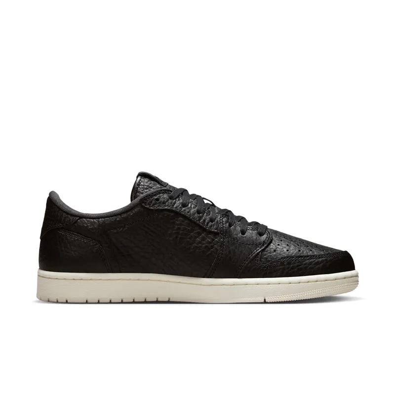 Jordan 1 Retro Low Swooshless Black Black/Black-Sail (848775-005)