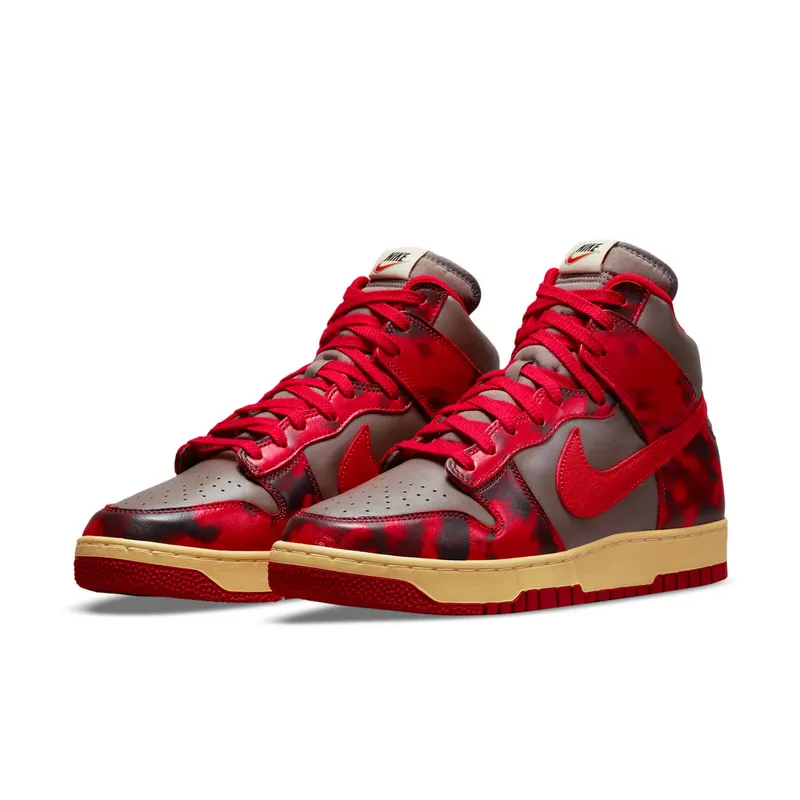 Nike Dunk High 1985 Acid Wash Red – “University Red / Chile Red” (DD9404-600)