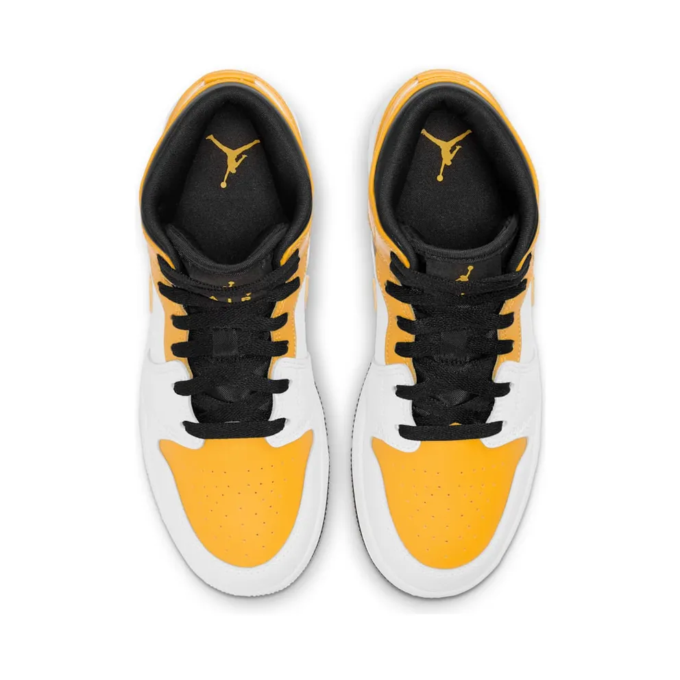 Air Jordan 1 Mid University Gold (GS) (2021) – “White / University Gold Black” (554725-170)