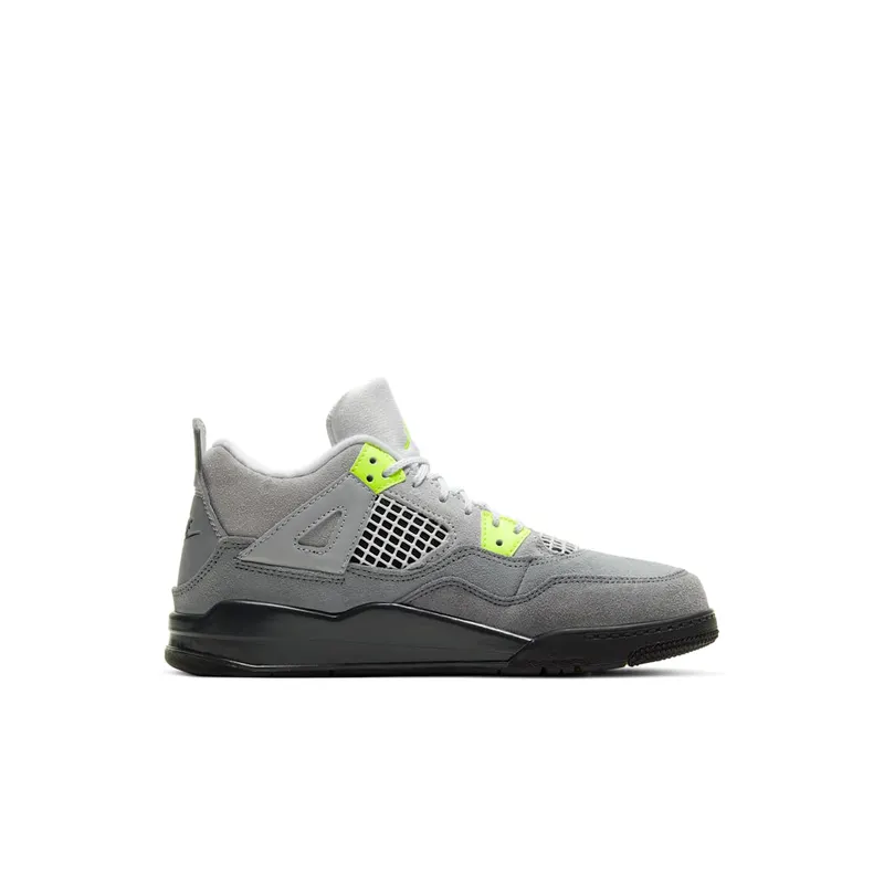 Jordan 4 Retro SE 95 Neon (PS) Cool Grey/Volt-Wolf Grey-Anthracite (CT5344-007)
