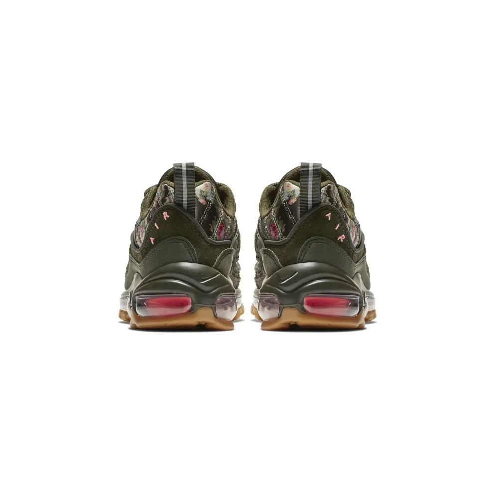 Nike Air Max 98 Floral Sequoia (W) Sequoia/Metallic Black-Sunset Pulse-Gum Light Brown (AQ6468-300)