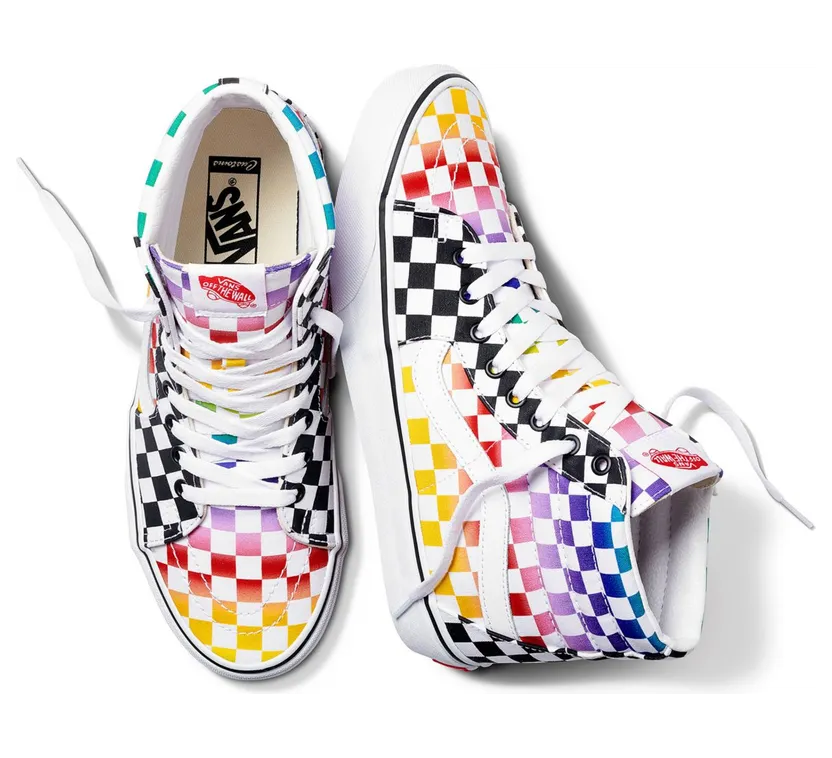 VANS Gepersonaliseerde Rainbow Checkerboard Sk8-hi Multicolour (VN0A3CST922)