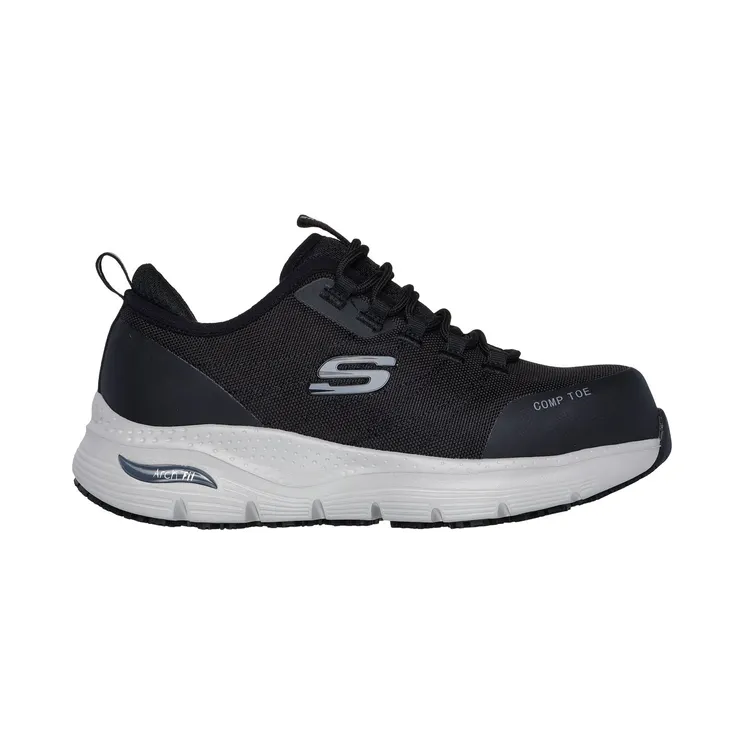 Skechers Work Slip-Resistant: Arch Fit “Ebinal Black / Grey” (108075ECBKGY)
