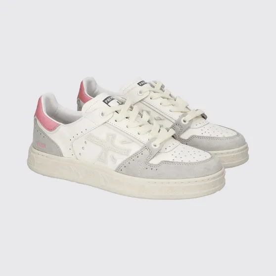 Premiata Quinnd Perforated Leather Sneakers Pink (QUINND8214)