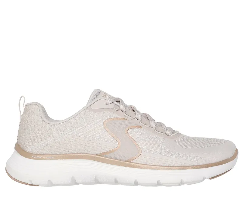 Skechers Flex Appeal 5.0 – Luxe Glow Sneaker Natuurlijk/Gold