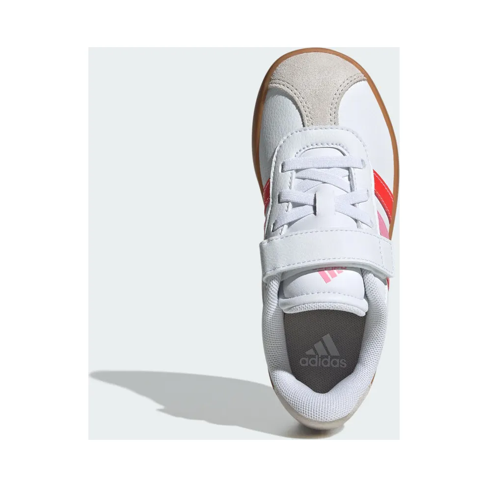 Adidas VL Court 3.0 Skateboard Shoes Kids Cloud White / Bright Red / Bliss Pink (JH6318)