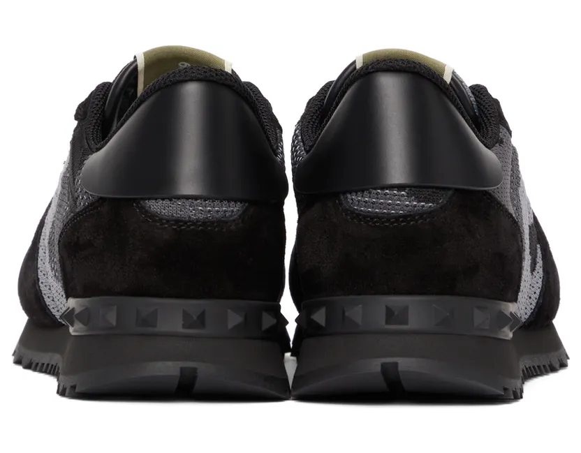 Valentino Garavani Black & Blue Camo Rockrunner Sneakers (WY0S0723QRK) (4)