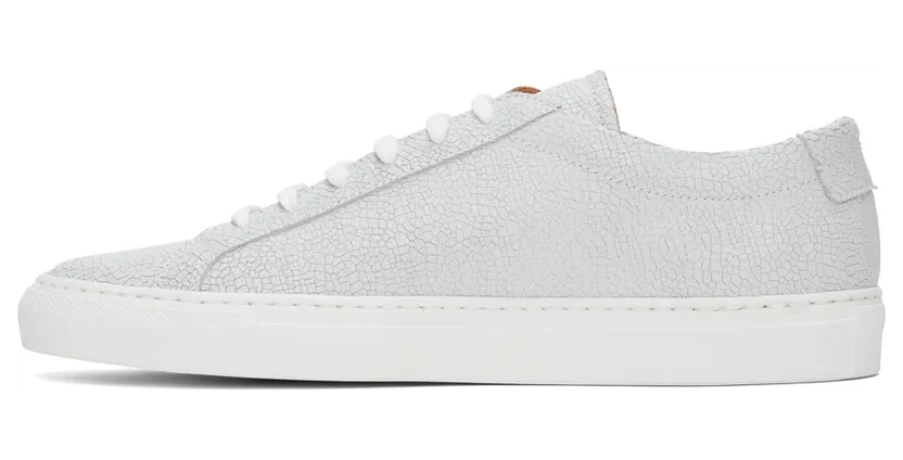 Common Projects Grey Cracked Achilles Sneakers (ARTICLE 2333) (3)