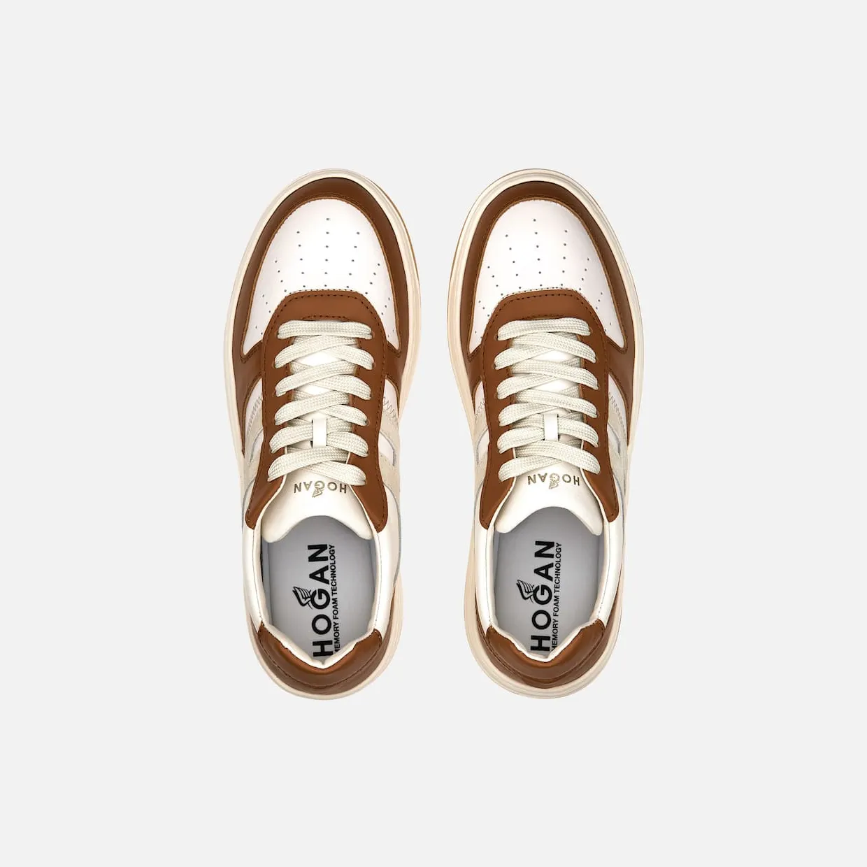 Sneakers Hogan H630 White Grey Brown (HXM6300EU50OIS641J) (3)