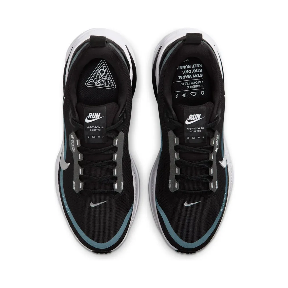 Nike Vomero 18 Gore-Tex Black White Metallic Silver (HQ7002-002)