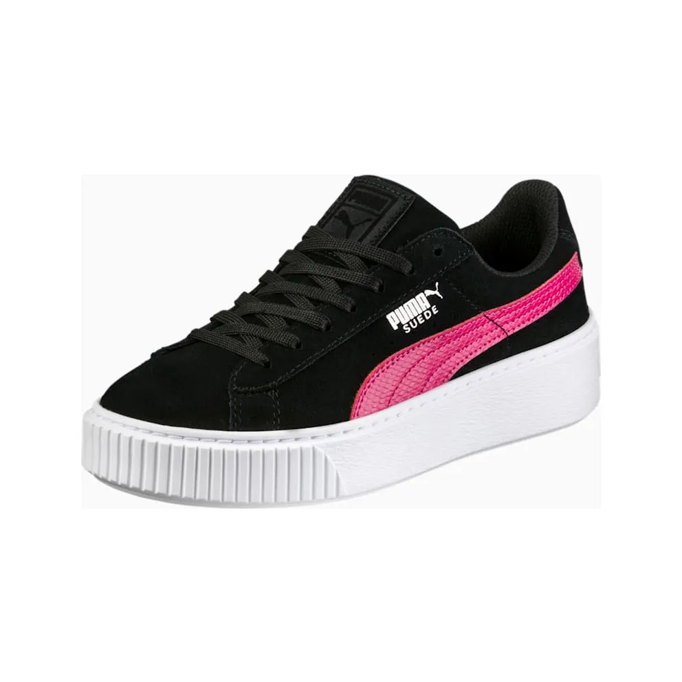 Puma Suede Platform Snake “Black Pink” (363906-01)