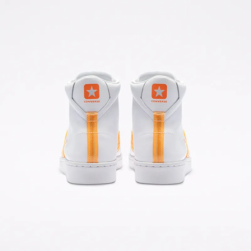 Converse Pro Leather Hi Hi-Vis White Flash Orange White/Flash Orange-White (169500C)
