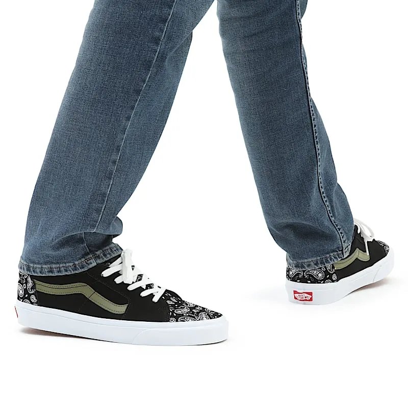 Vans Sk8-Low Paisley Suede Black Green (VN0A5KXDBLK)