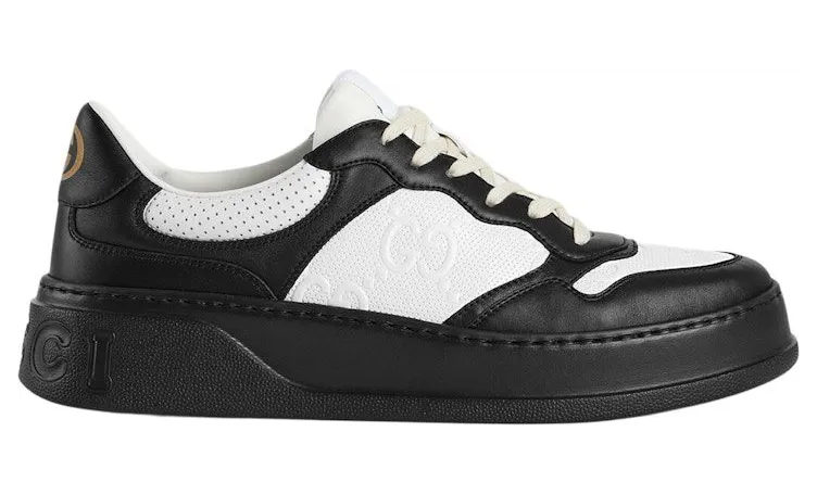Gucci GG Embossed White Black Leather (669582 AAA4T 1068)