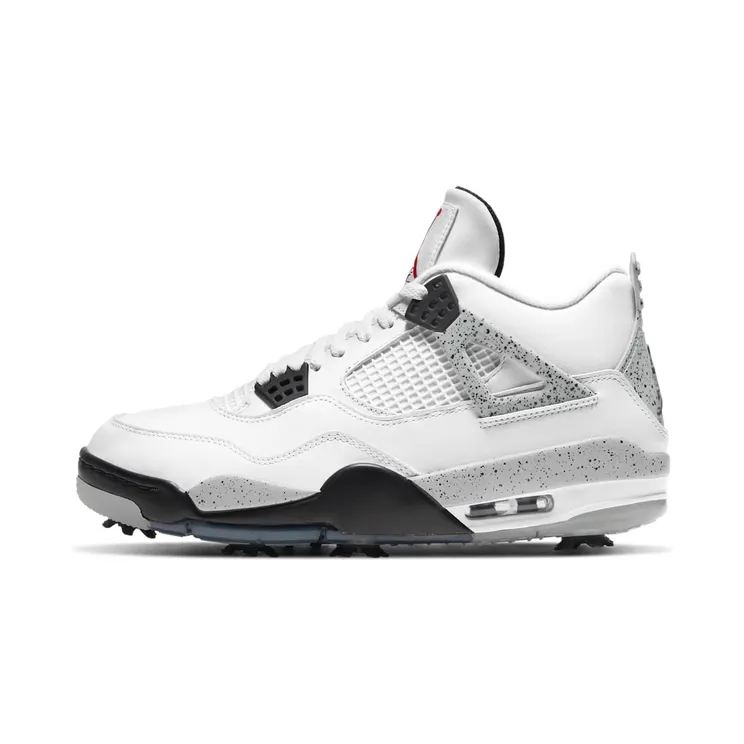 Air Jordan 4 Golf White Cement “White / Tech Grey / Black / Fire Red” (CU9981-100)