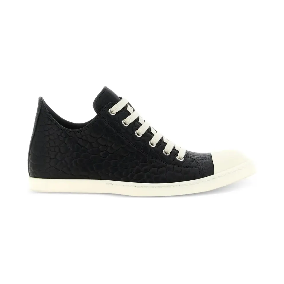 Rick Owens Low Sneaks in black calf leather RU02F4891LBB/T_RICKO-911_600-46