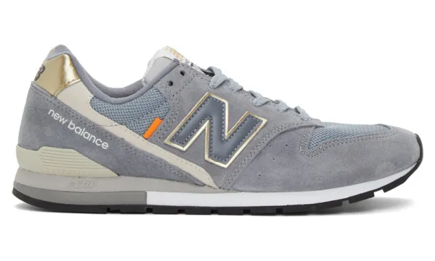 New Balance Grey and Gold 996 Sneakers (CM996BF)
