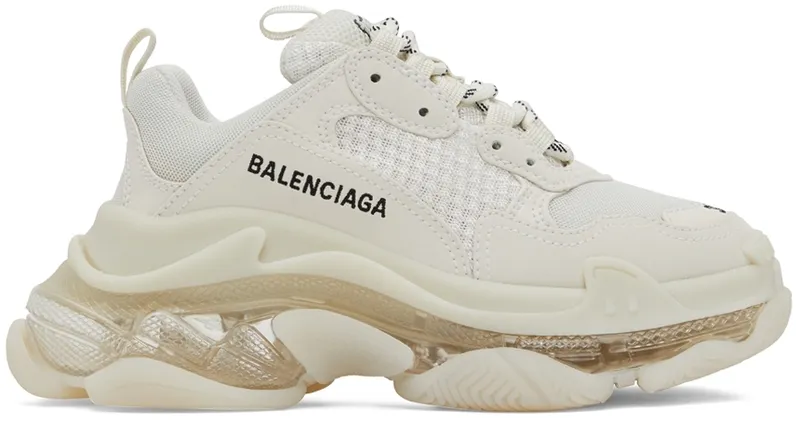 Balenciaga Tan Clear Sole Triple S (544351 W2GA1)