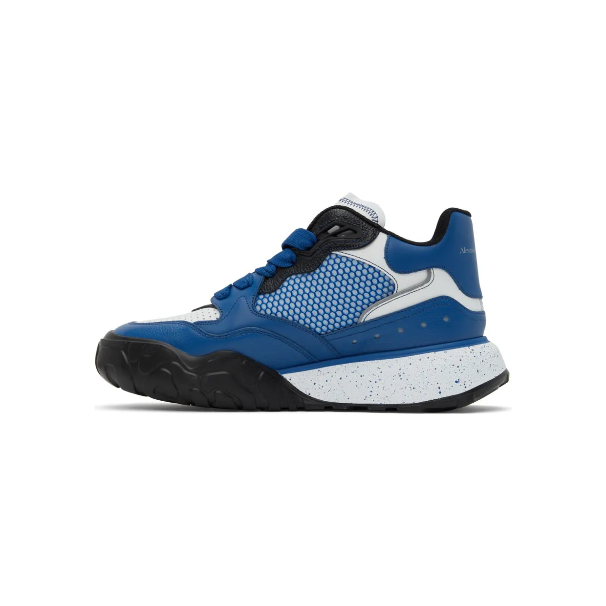 Alexander McQueen Blue & White Court Sneakers (705122WIBR2) (3)
