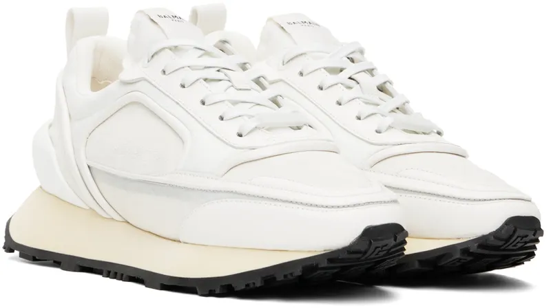 Balmain White Racer Sneakers (YM1VI305TSYH)