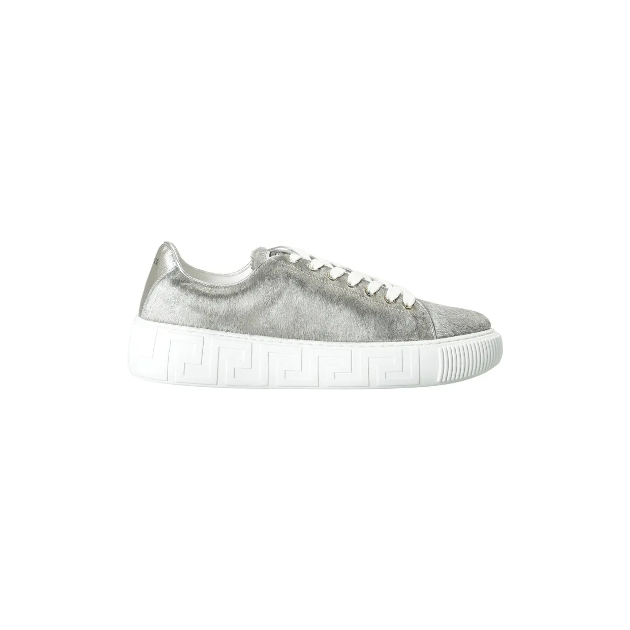 Versace Greca White Silver Pony Hair (DSU8404 1A04248 1E01P)