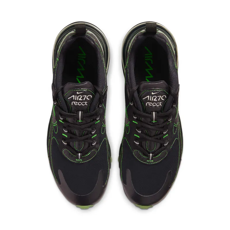 Nike Air Max 270 React Black Electric Green Black/Black-Electric Green (CQ6549-001)
