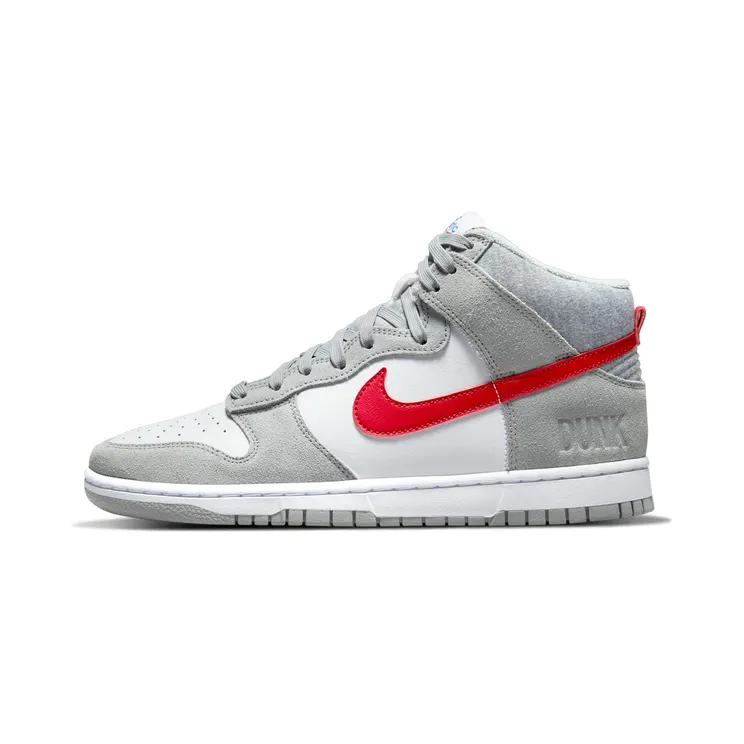 Nike Dunk Hi Retro SE Athletic Club “Light Smoke Grey / White / Gym Red” (DJ6152-001)