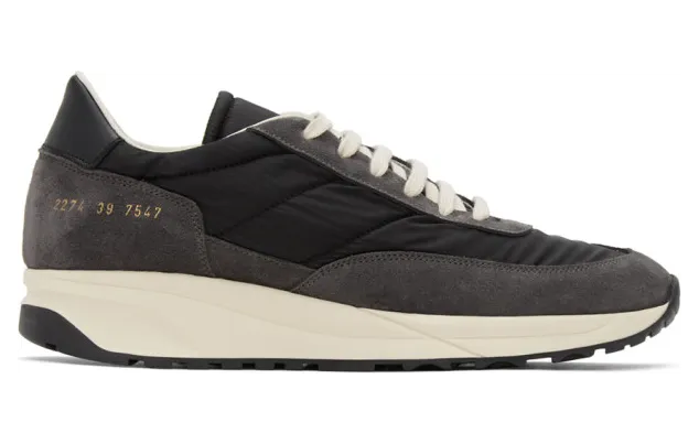 Common Projects Grey and Black Track Classic Sneakers (2274)
