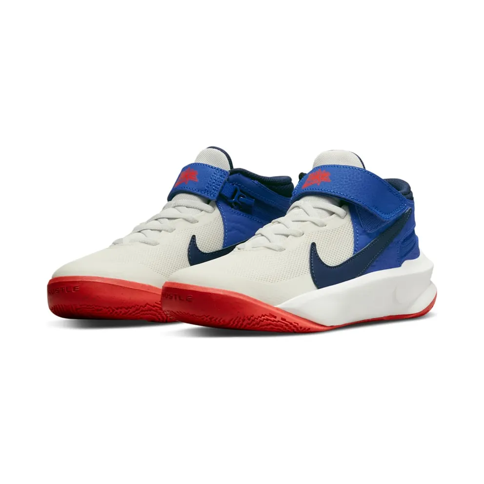 Nike Team Hustle D 10 FlyEase Older Kids’ Easy On/Off Basketball White (DD7303-103)
