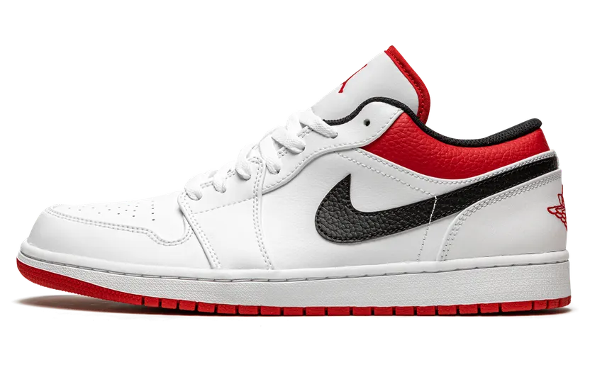 Jordan 1 Low White University Red Black