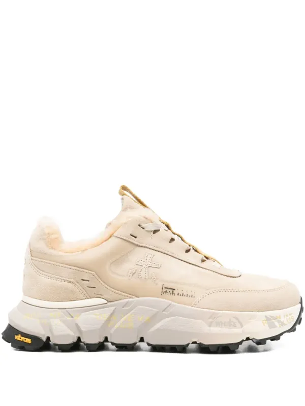 Premiata with afwerking van bont – Beige (DEVINDVAR446M)