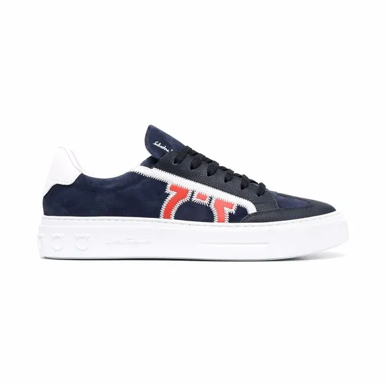Ferragamo Borg 5 low-top “Blue” (749494)