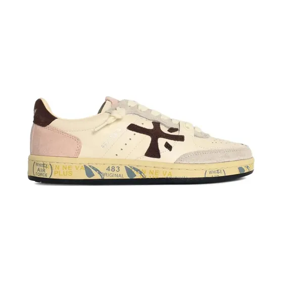 Premiata BSKT suède sneakers met logo – Beige (BSKTCLAD7658)