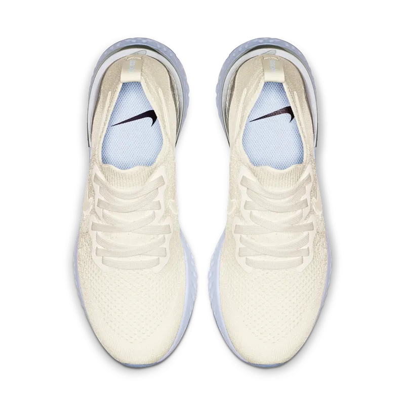 Nike Epic React Flyknit 2 Sail Aluminum (W) Sail/Aluminium-Metallic Silver-Sail (BQ8927-100)