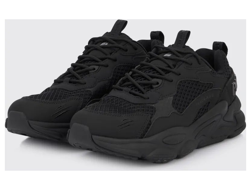 Plein Sport Track-King Leather And Mesh Sneakers Black (FAESUSC0800STE003N0202) (2)