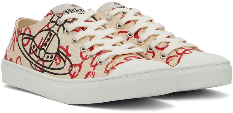 Vivienne Westwood Beige Plimsoll Low-Top Sneakers (75020001M-W0005-)