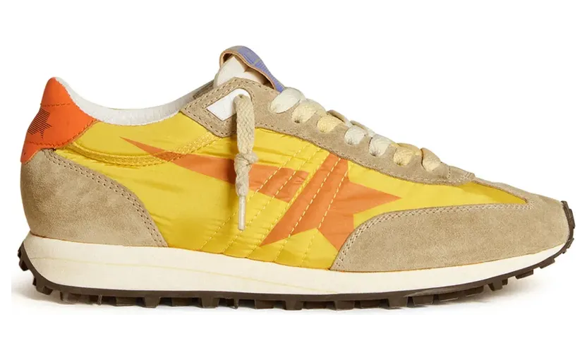 Golden Goose Marathon sneakers met vlakken – Geel (GMF00683F005462)