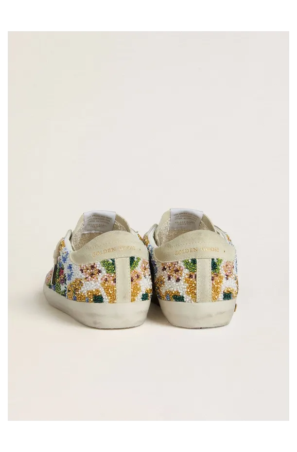 Golden Goose Super-Star With Multicolored Beads And Beige Suede Star (GWF00101.F007964.15290) (4)