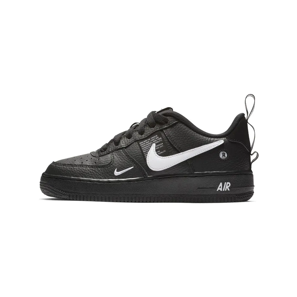 Nike Air Force 1 Utility Black White (GS) Black/White-Tour Yellow (AR1708-001)