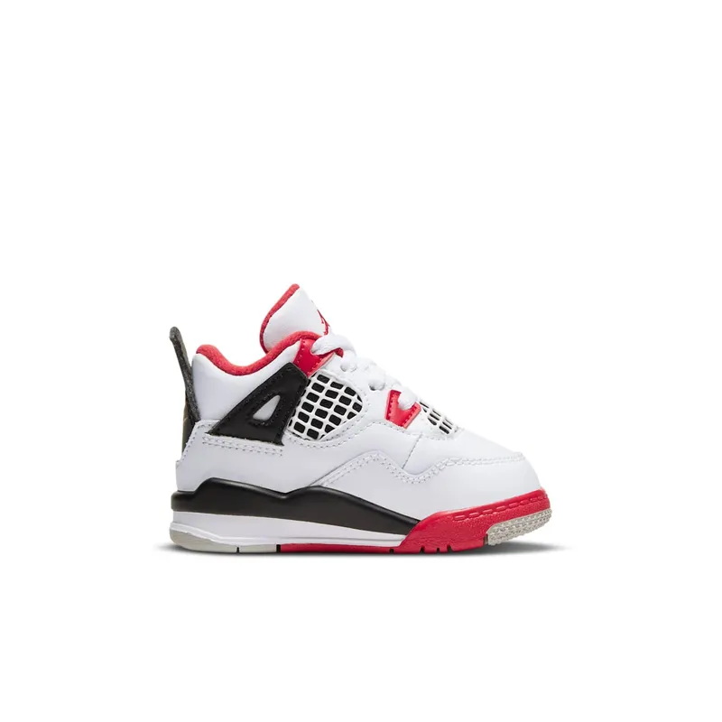 Jordan 4 Retro Fire Red 2020 (TD) White/Black-Tech Grey-Fire Red (BQ7670-160)
