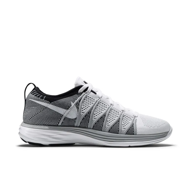 Nike Flyknit Lunar 2 White Wolf Grey Black (620465-100)