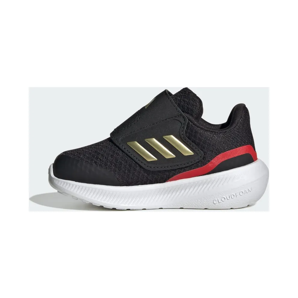 Adidas RunFalcon 3.0 Hook-and-Loop Core Black / Gold Metallic / Better Scarlet (IG5390)