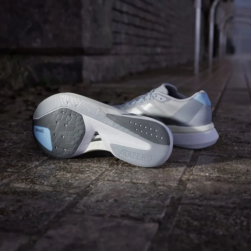 adidas Adizero Boston 13 Halo Silver Metallic Glow Blue (JS4949)