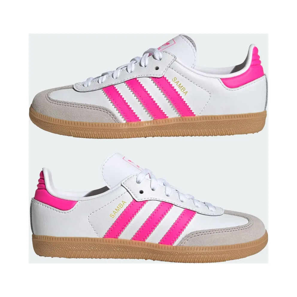 Adidas Samba OG Kids Cloud White / Lucid Pink / Gum (JQ2827)
