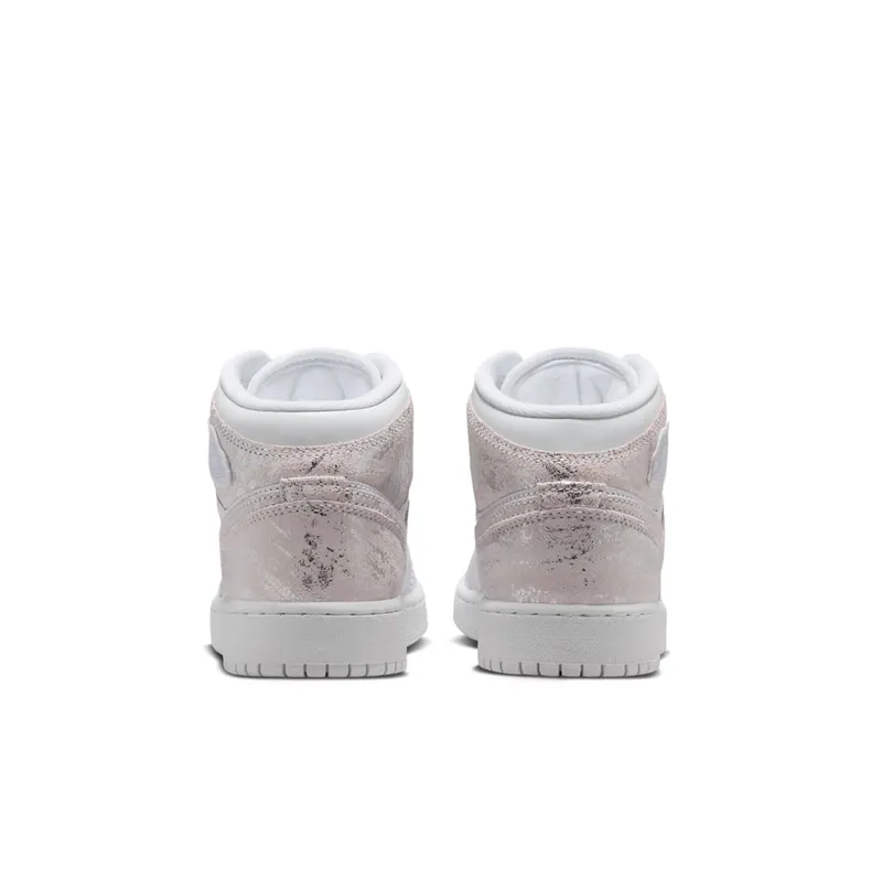 Jordan 1 Mid GS “White Field Silver” (IR2320-100)