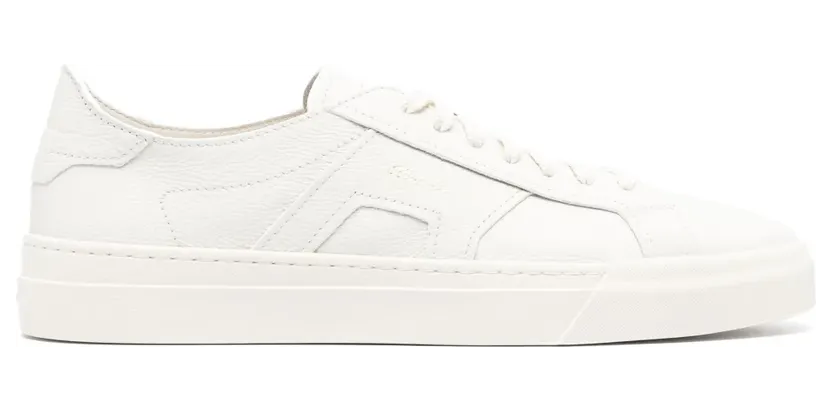 Santoni Leren met logoprint “White” (MBGT21967PNNTSIW098)