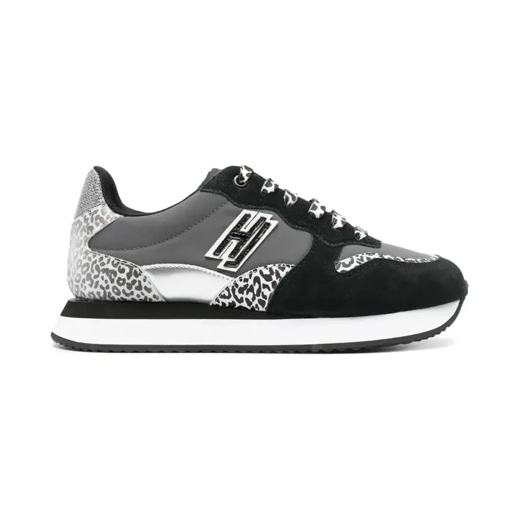 Hide&Jack Hide&Jack Over met zebraprint “Grey” (OOVELMACBLK)